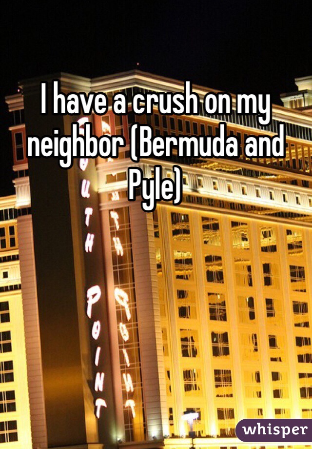 I have a crush on my neighbor (Bermuda and Pyle) 