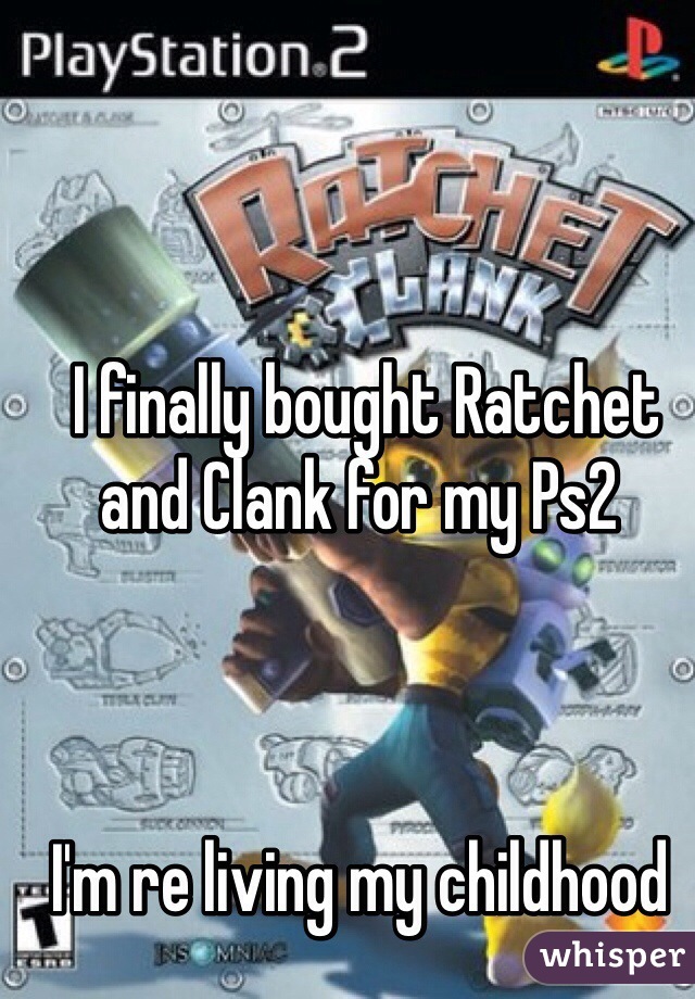  I finally bought Ratchet and Clank for my Ps2



I'm re living my childhood 