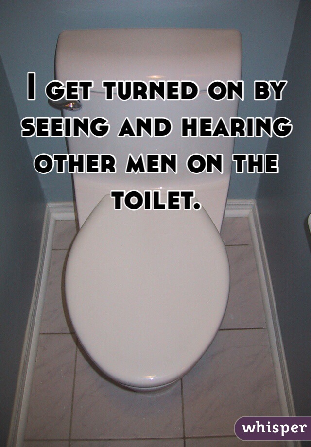 I get turned on by seeing and hearing other men on the toilet. 