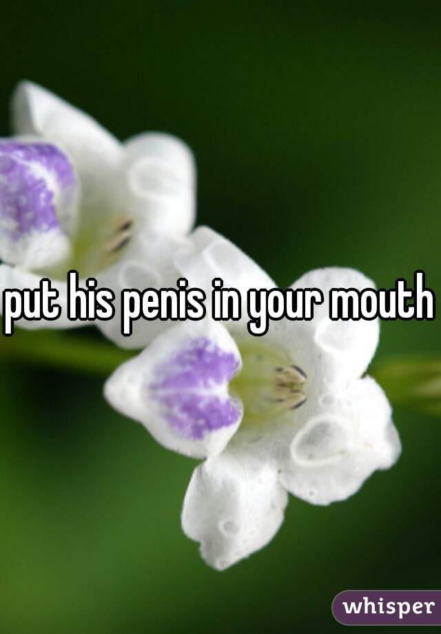 put his penis in your mouth