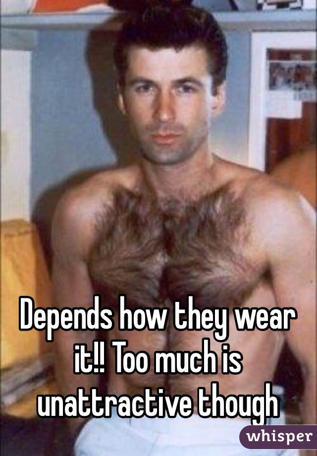 Depends how they wear it!! Too much is unattractive though