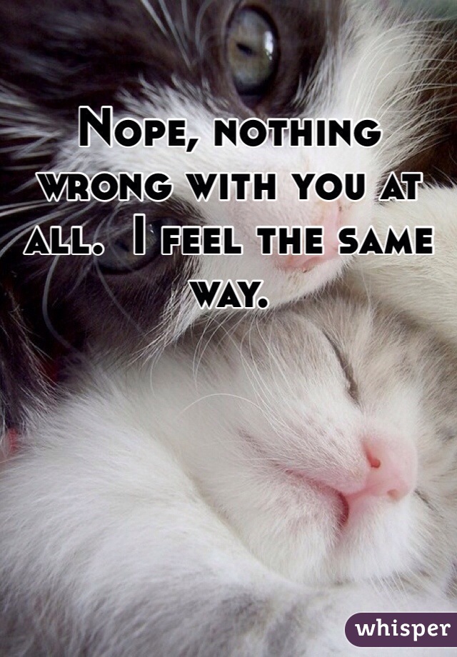 Nope, nothing wrong with you at all.  I feel the same way.