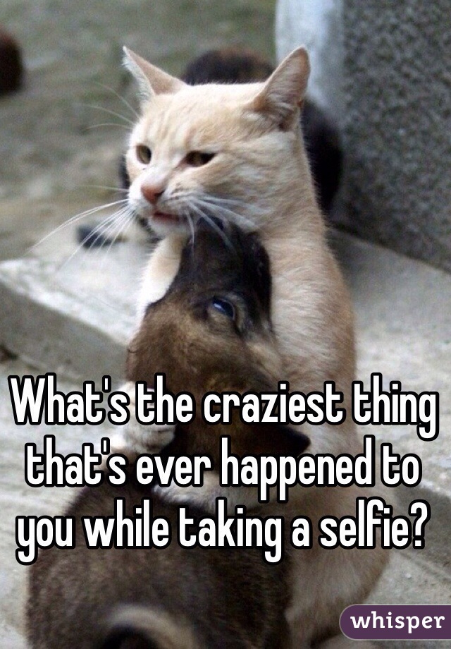 What's the craziest thing that's ever happened to you while taking a selfie? 