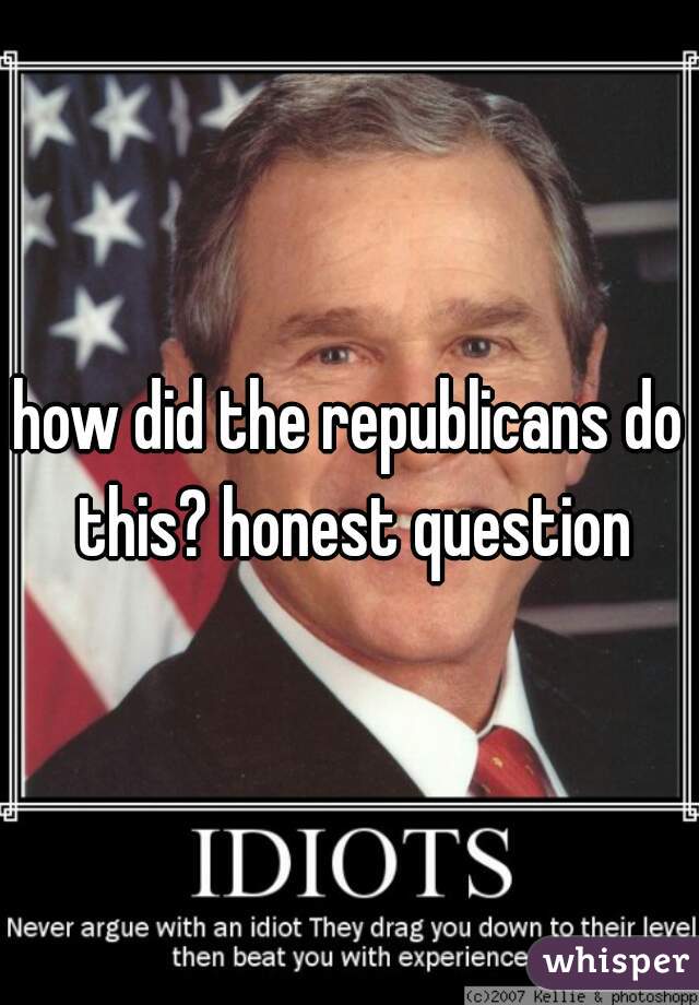how did the republicans do this? honest question