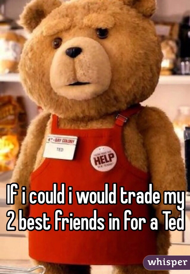 If i could i would trade my 2 best friends in for a Ted