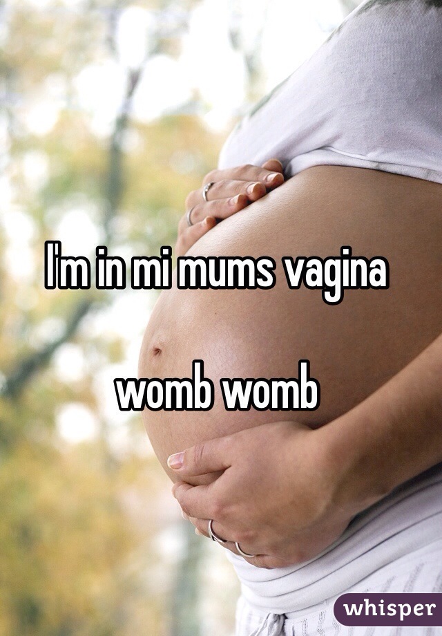 I'm in mi mums vagina

womb womb