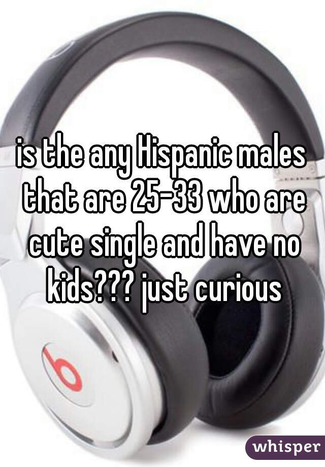 is the any Hispanic males that are 25-33 who are cute single and have no kids??? just curious