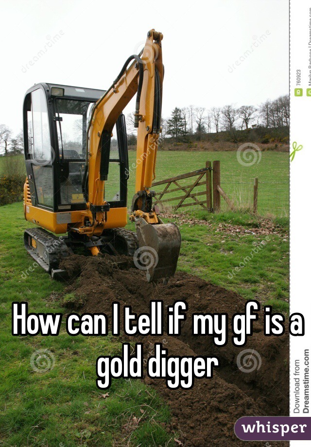 How can I tell if my gf is a gold digger 