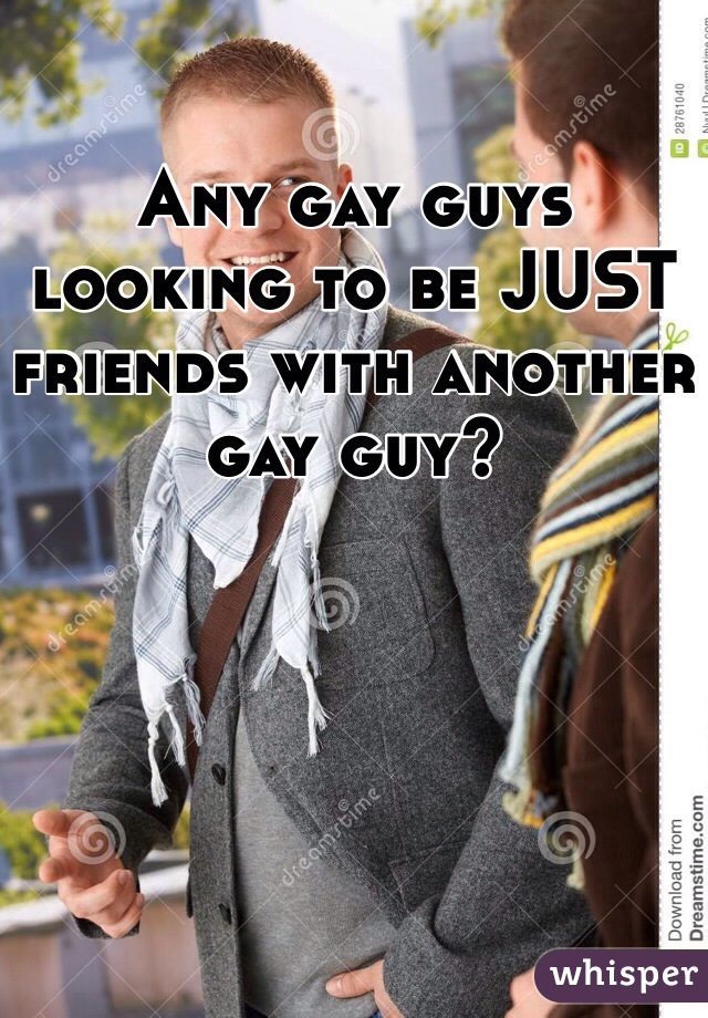 Any gay guys looking to be JUST friends with another gay guy? 