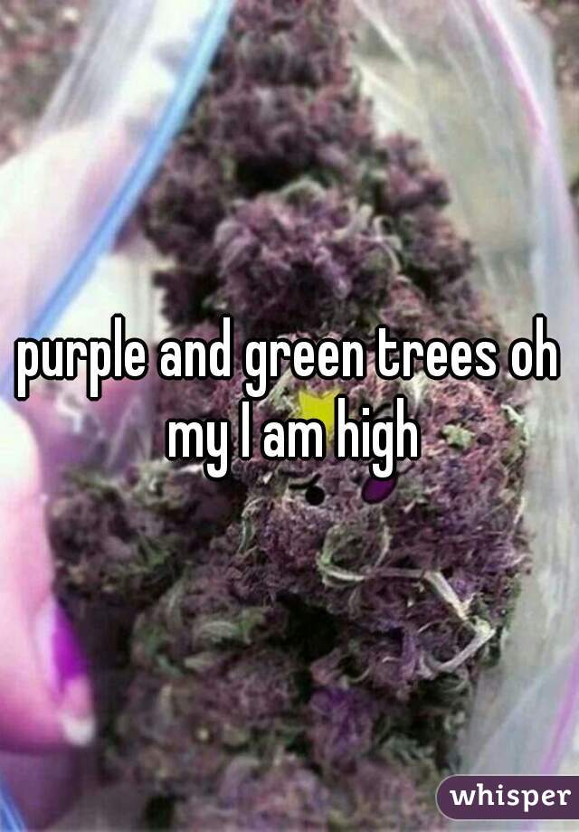 purple and green trees oh my I am high