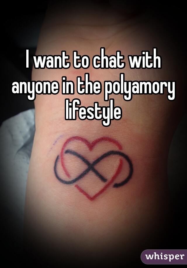 I want to chat with anyone in the polyamory lifestyle 