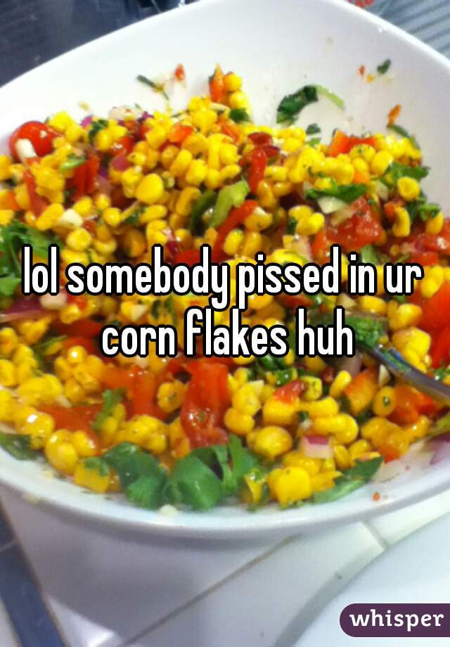 lol somebody pissed in ur corn flakes huh