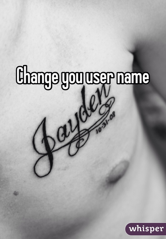 Change you user name 