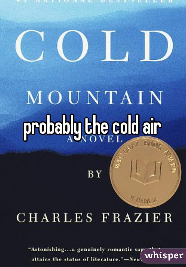 probably the cold air