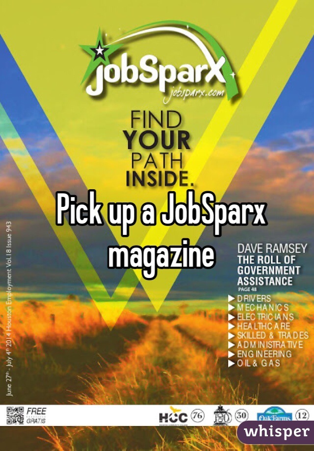 Pick up a JobSparx magazine 