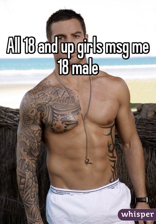 All 18 and up girls msg me 
18 male