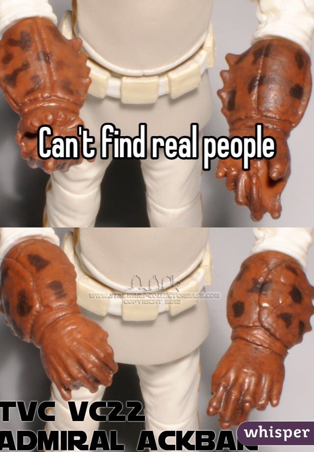 Can't find real people