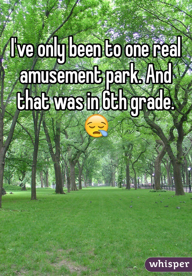 I've only been to one real amusement park. And that was in 6th grade. 😪 