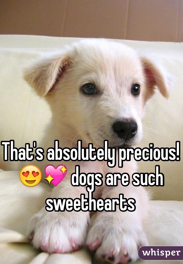 That's absolutely precious!😍💖 dogs are such sweethearts 