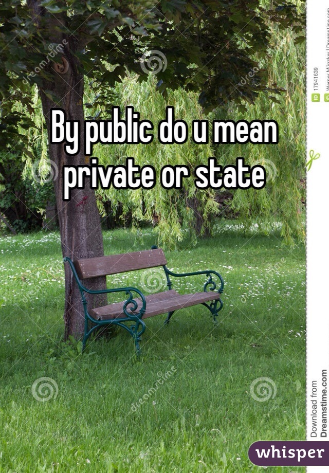 By public do u mean private or state