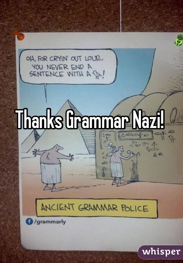 Thanks Grammar Nazi! 