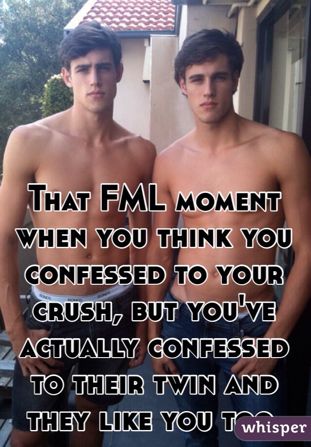 That FML moment when you think you confessed to your crush, but you've actually confessed to their twin and they like you too.
