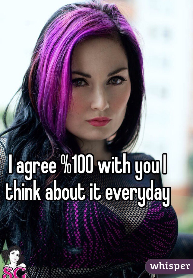 I agree %100 with you I think about it everyday 