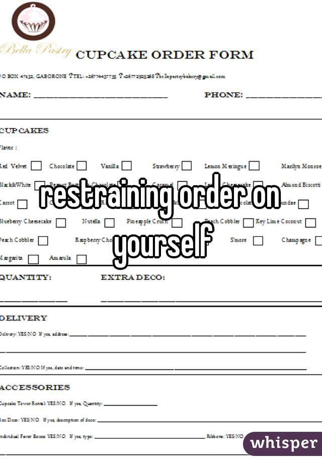 restraining order on yourself
