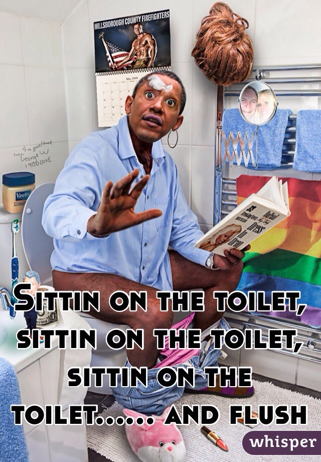 Sittin on the toilet, sittin on the toilet, sittin on the toilet...... and flush 