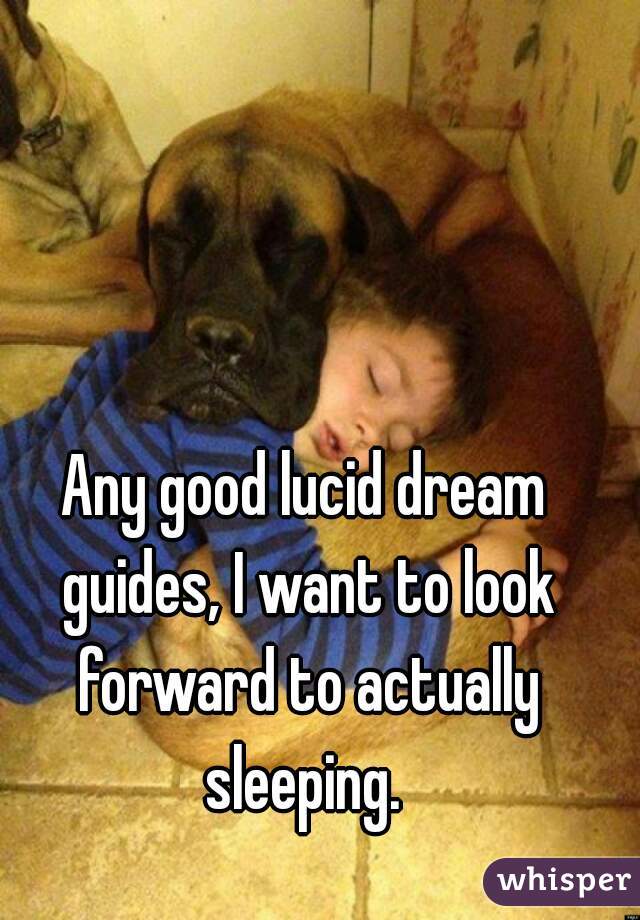 Any good lucid dream guides, I want to look forward to actually sleeping. 