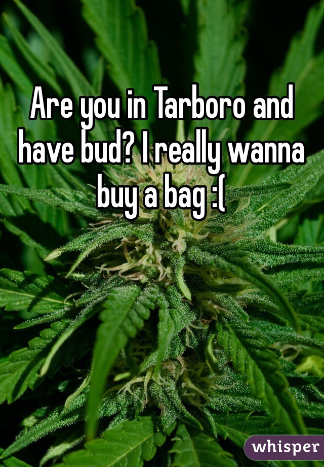 Are you in Tarboro and have bud? I really wanna buy a bag :(