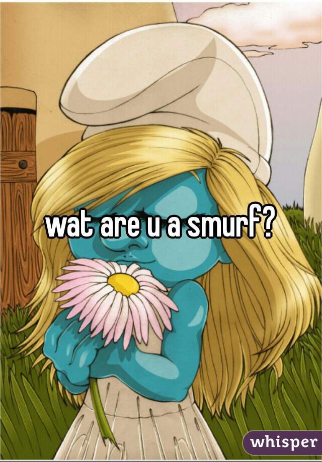 wat are u a smurf?