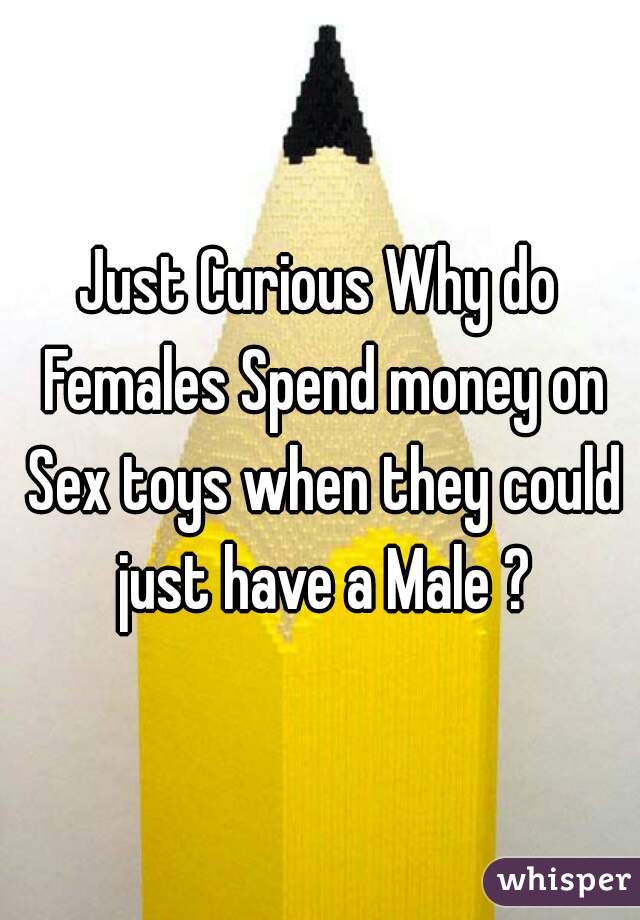 Just Curious Why do Females Spend money on Sex toys when they could just have a Male ?
