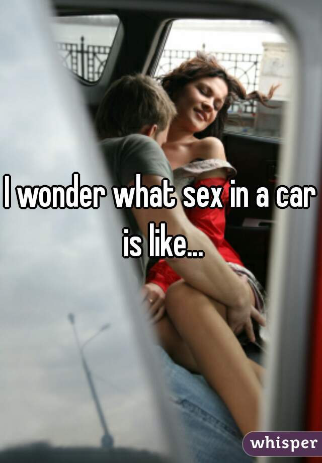 I wonder what sex in a car is like...