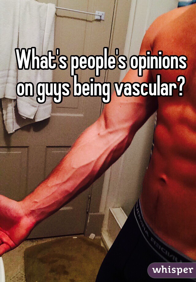 What's people's opinions on guys being vascular? 