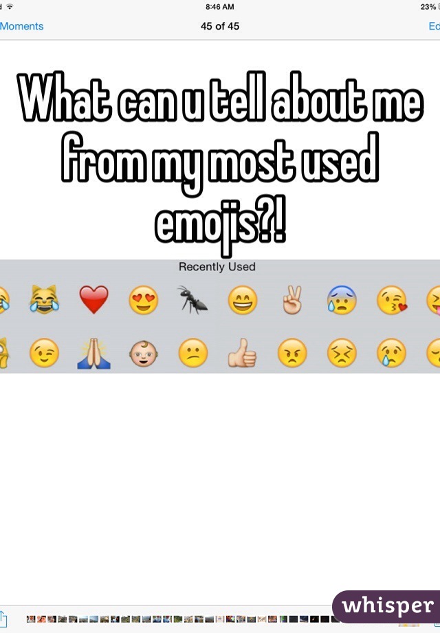 What can u tell about me from my most used emojis?!