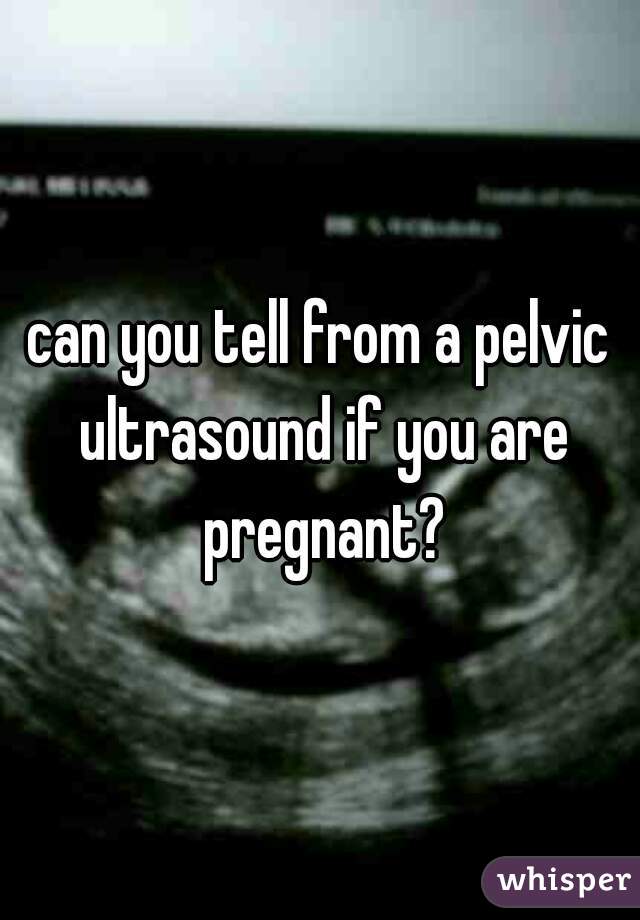 can you tell from a pelvic ultrasound if you are pregnant?