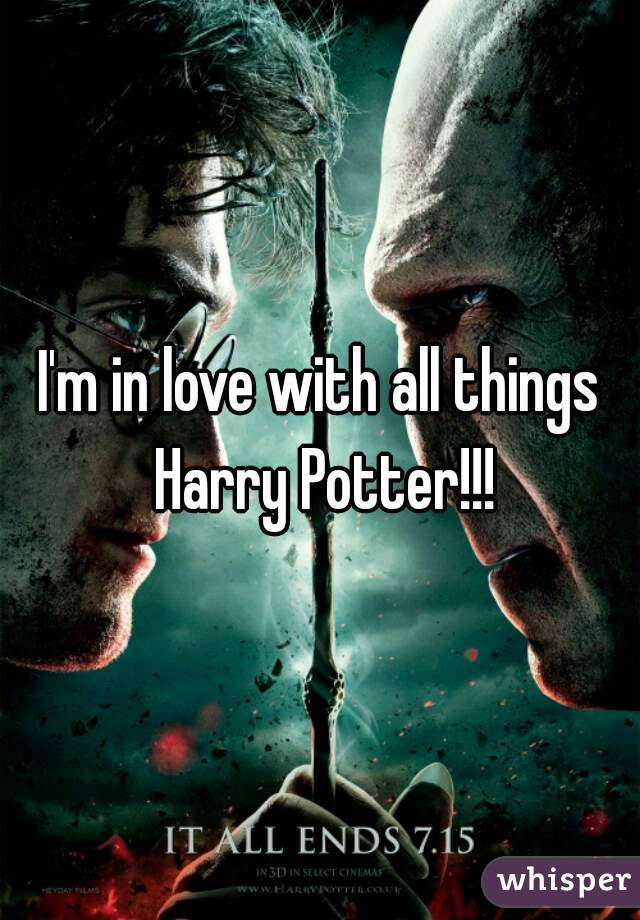 I'm in love with all things Harry Potter!!!