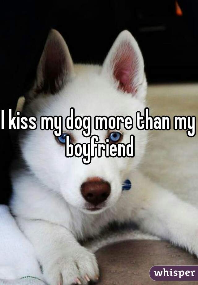 I kiss my dog more than my boyfriend