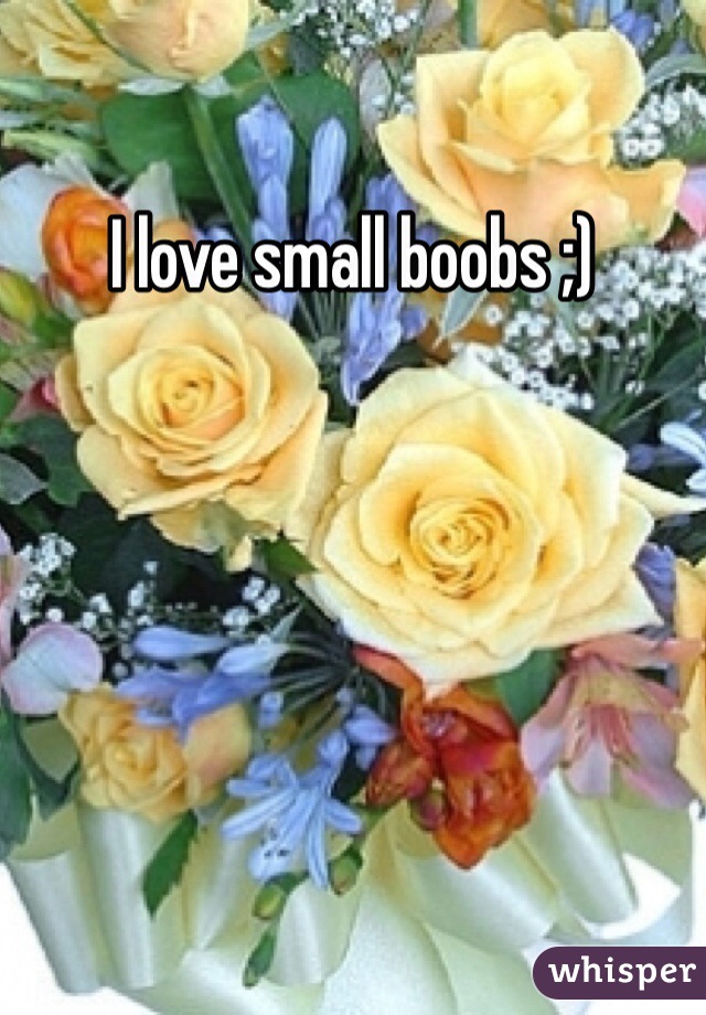 I love small boobs ;)