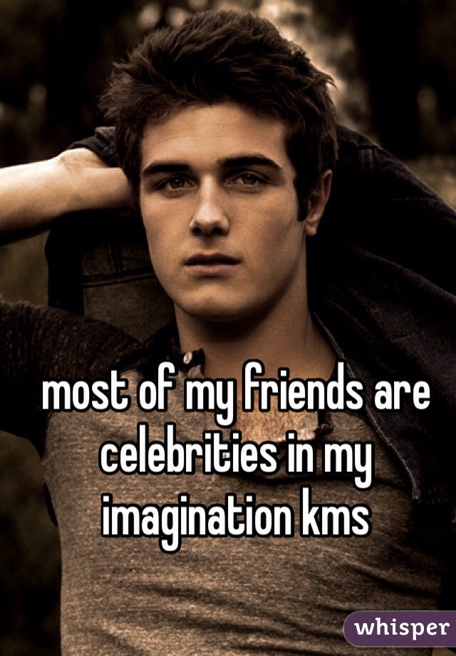 most of my friends are celebrities in my imagination kms