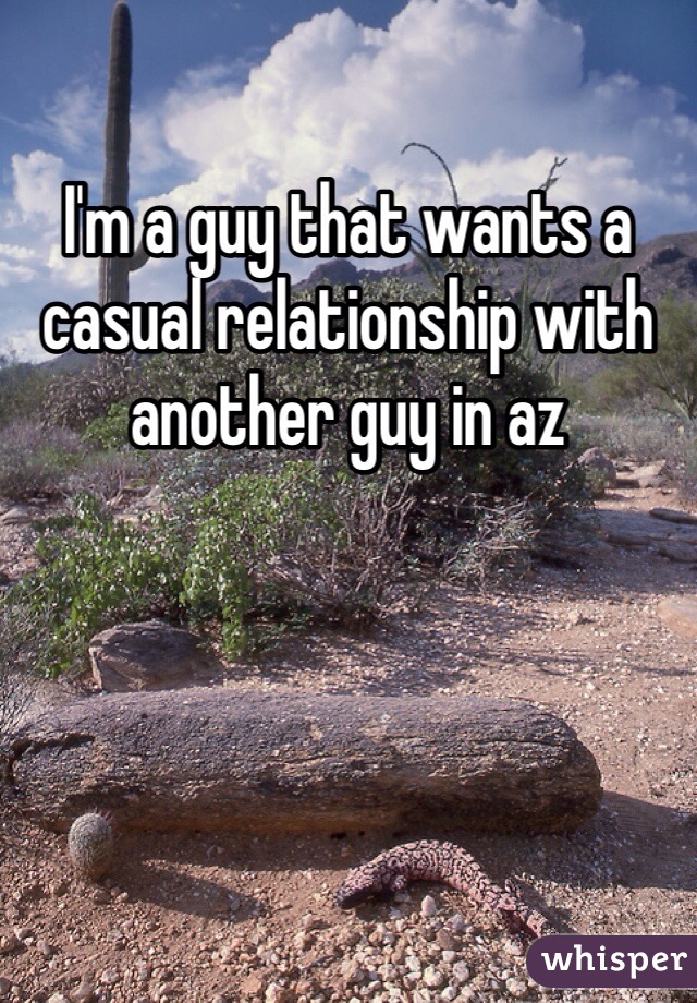 I'm a guy that wants a casual relationship with another guy in az