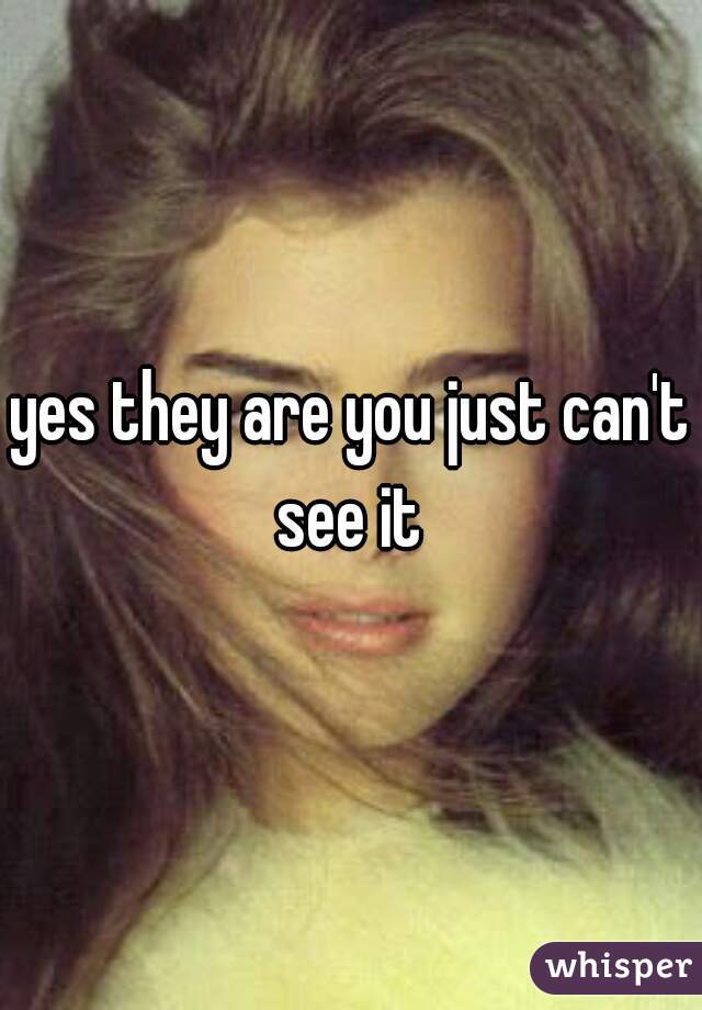 yes they are you just can't see it 