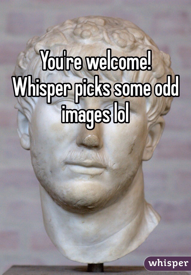 You're welcome!
Whisper picks some odd images lol