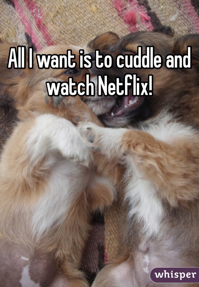 All I want is to cuddle and watch Netflix! 