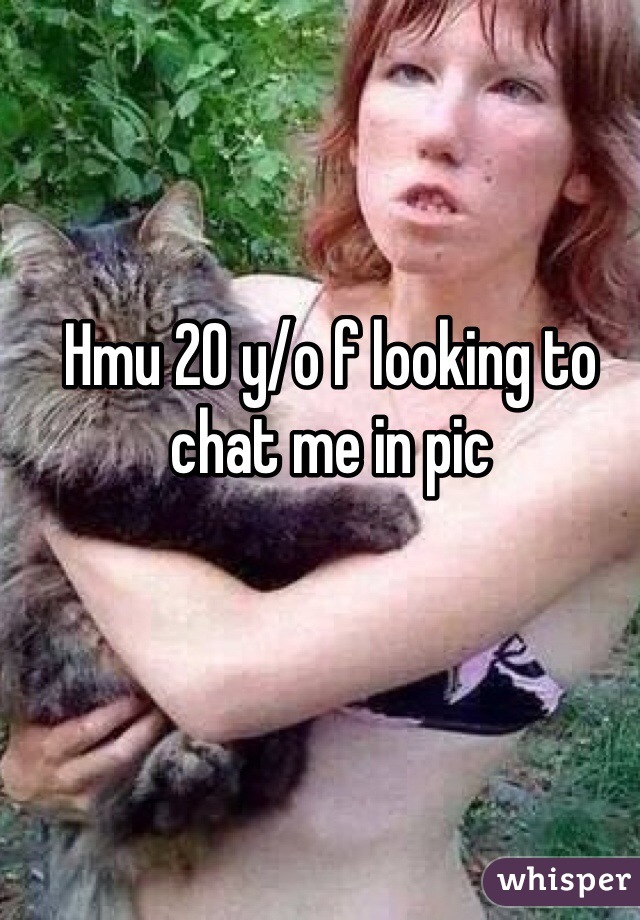 Hmu 20 y/o f looking to chat me in pic
