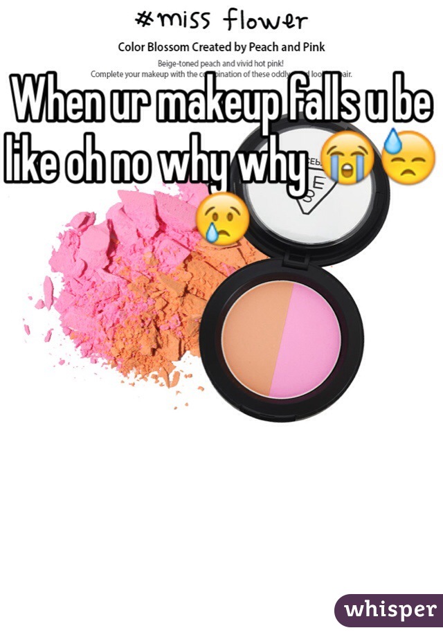 When ur makeup falls u be like oh no why why 😭😓😢