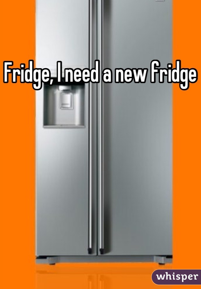 Fridge, I need a new fridge