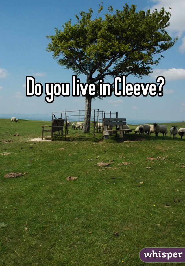Do you live in Cleeve?