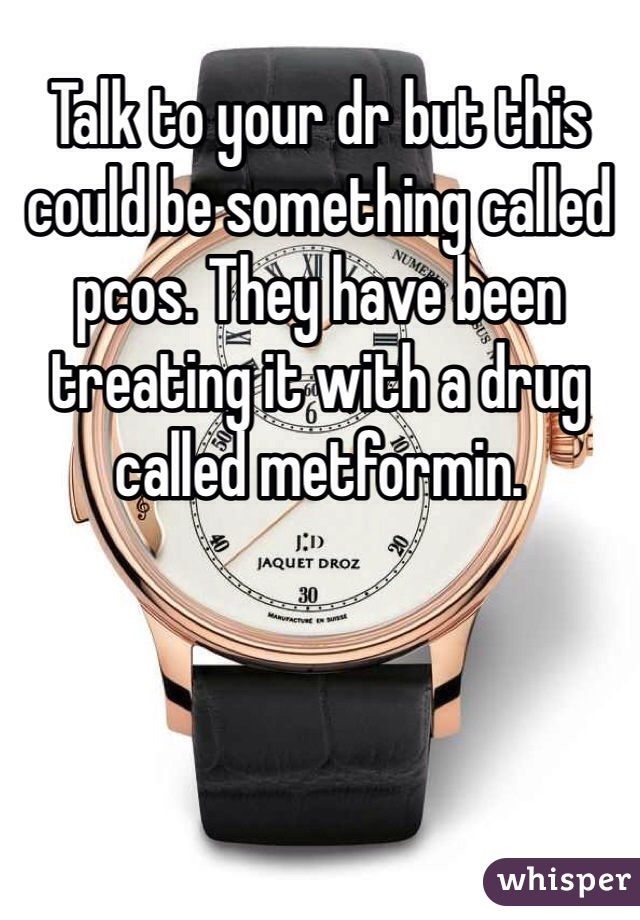Talk to your dr but this could be something called pcos. They have been treating it with a drug called metformin. 